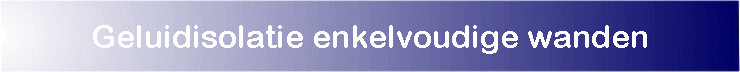 Geluidisolatie enkelvoudige wanden